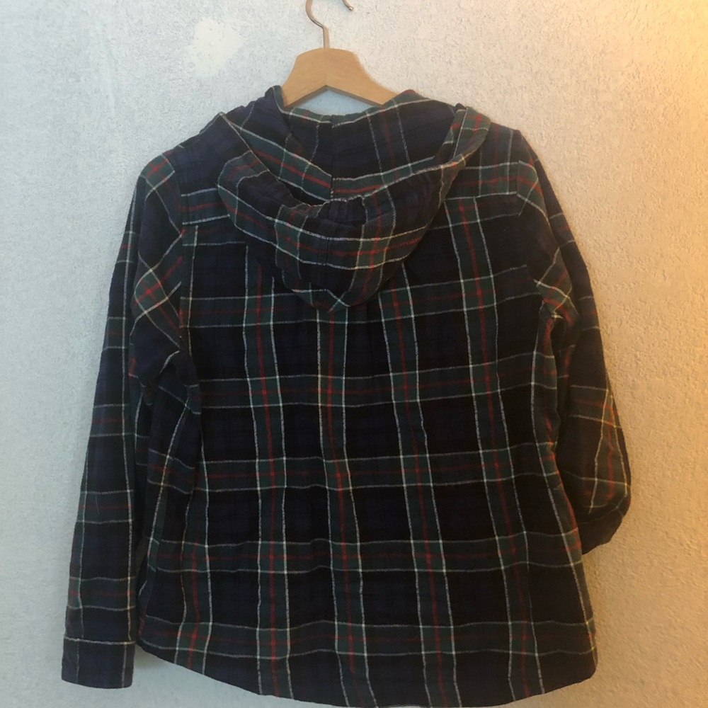 RARE L.L. Bean Hooded Full Zip unlined Flannel - Picture 5 of 5